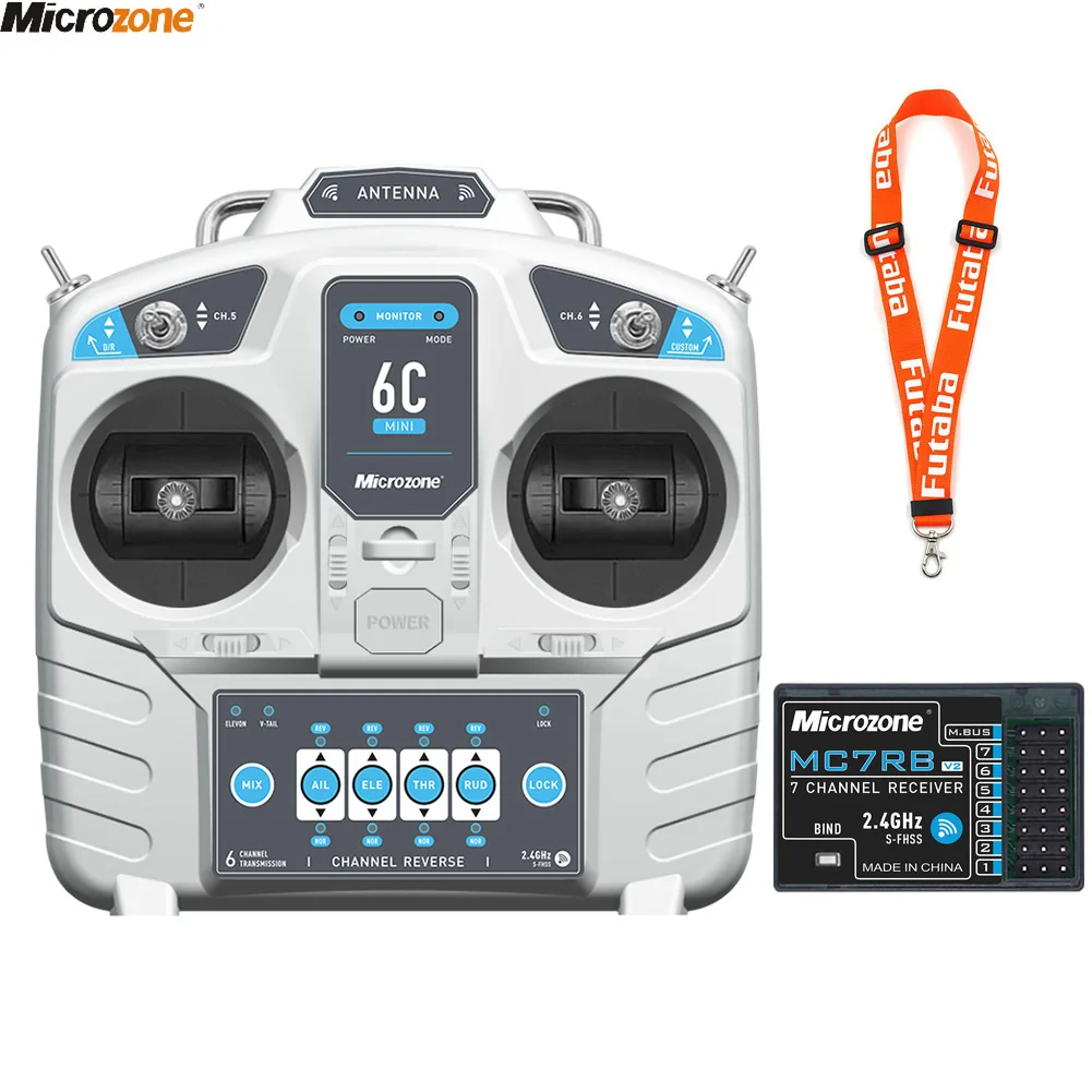 Rc Hobby Shops - MicroZone-controlador transmisor MC6C Mini V2, 2,4G,