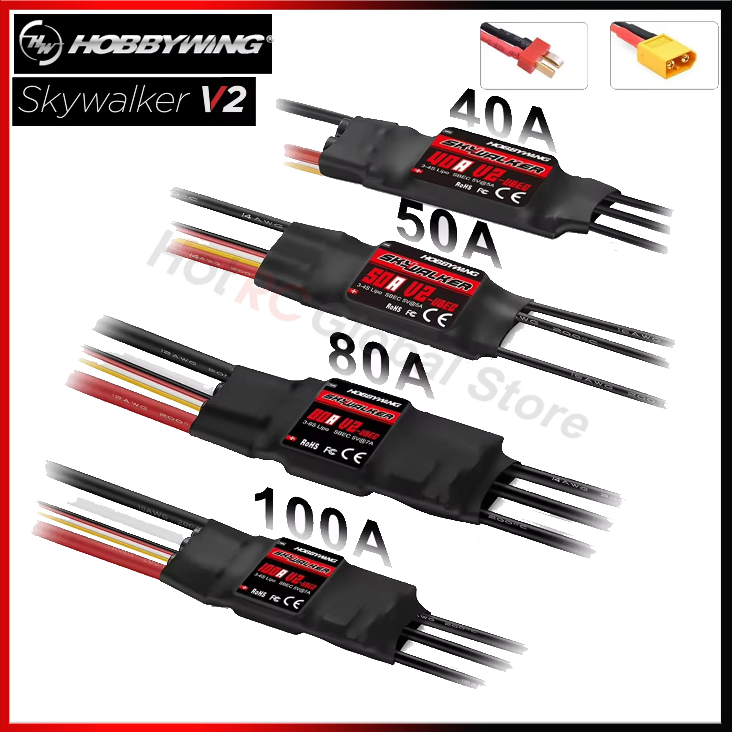 Rc Hobby Motor - HOBBYWING Skywalker-CONTROLADOR DE VELOCIDAD ESC sin