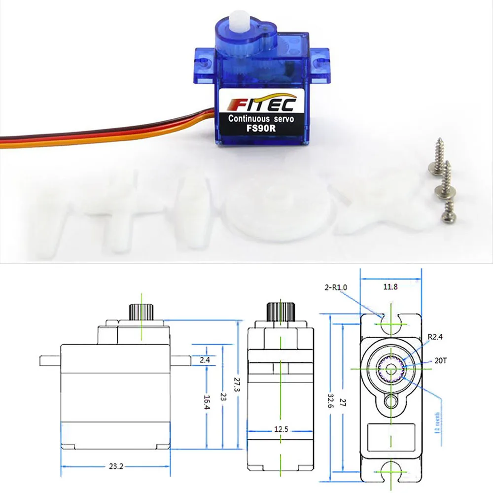 Feetech Mini FS90R Micro Servo - Rc Hobby Shops reseña y precio