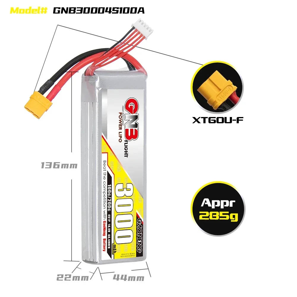 GAONENG GNB 3000mAh 4S 100C 20 - Rc Hobby Model reseña y precio