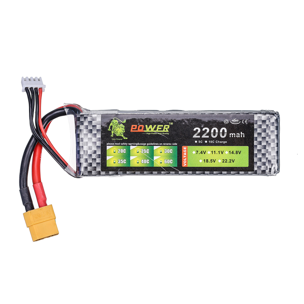 Batería Lipo 3S 11.1V 2200mAh  - Hobby Rc Quadcopters & Multirotors reseña y precio