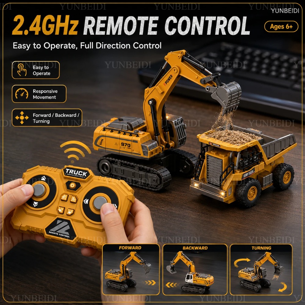 Mini coche de aleación con con - Rc Excavator Hobby reseña y precio