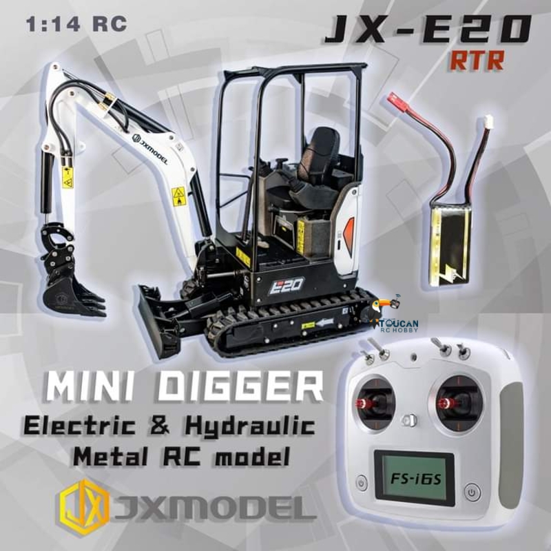 Mini Excavadora RC RTR JX E20, - Rc Excavator Hobby reseña y precio