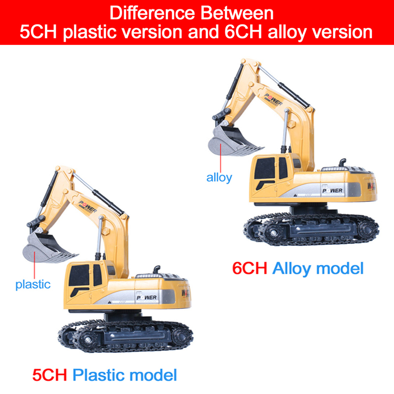 Excavadora RC de 2,4 Ghz, 6 ca - Rc Excavator Hobby reseña y precio